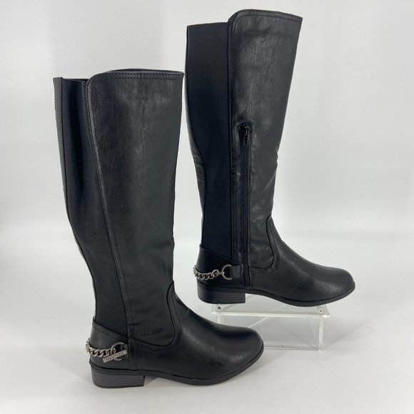 Nautica Shoes Nautica Ridgeland Womens Size Black Knee High Tall Riding Boots Side Zipper